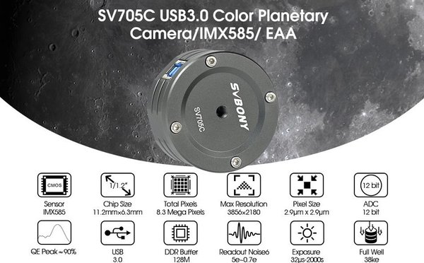 SVBONY SV705C Kamera mit IMX585 Sensor